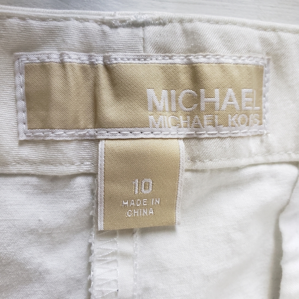Womens Michael Kors size 10 white cotton spandex dress pants lightweight - Picture 7 of 11